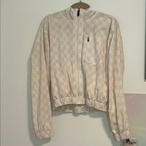 Hurley Checkered Beige Bomber Jacket